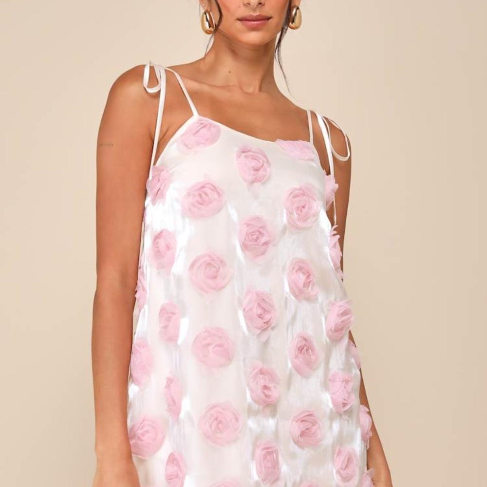 Lulus Bachelorette Party Dress Birthday Dress Floral Dress Rose View 3